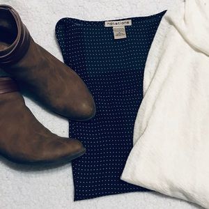 🔴4 for 25🔴 Vintage Notations Polka Dot Sheer Top